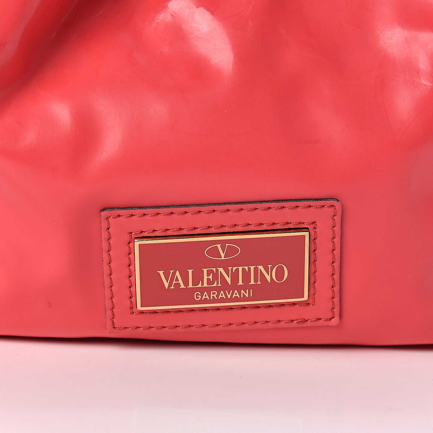Patent Lacca Nuage Bow Hobo Pink
