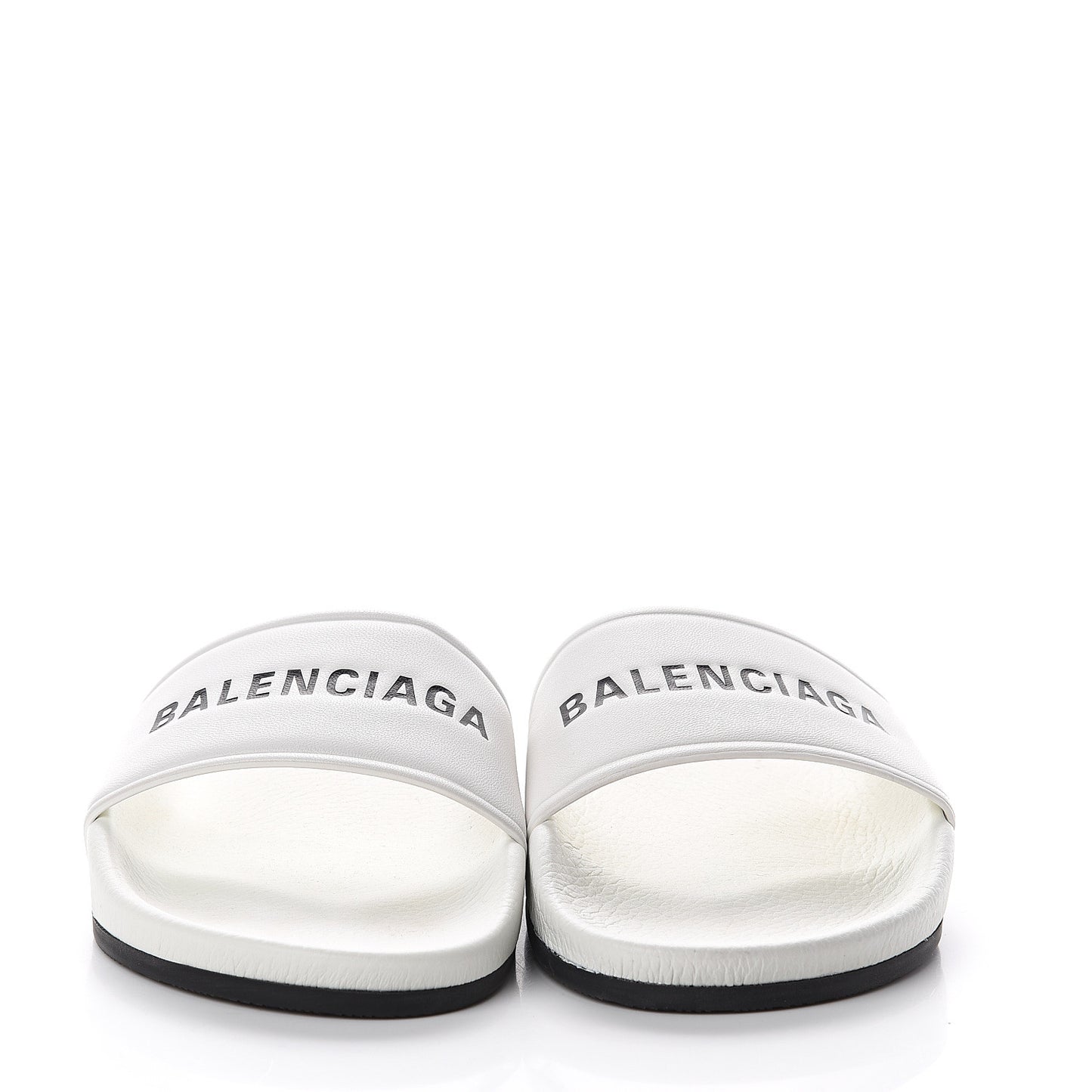 Nappa Logo Womens Pool Slide Sandals 36 White