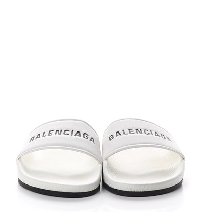 Balenciaga Nappa Logo Womens Pool Slide Sandals 36 White 2 of 7