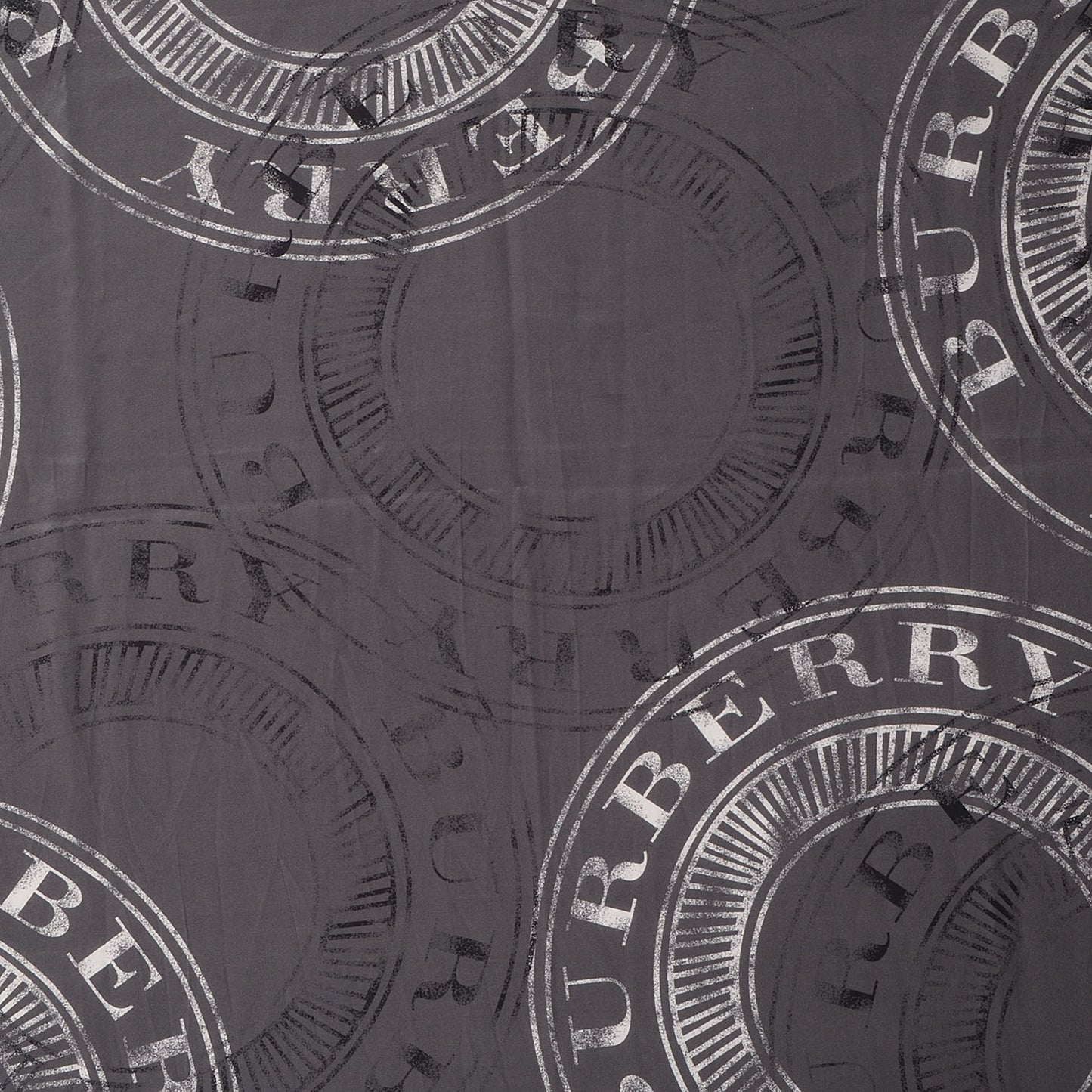 Silk Stamp Printed Scarf Grey