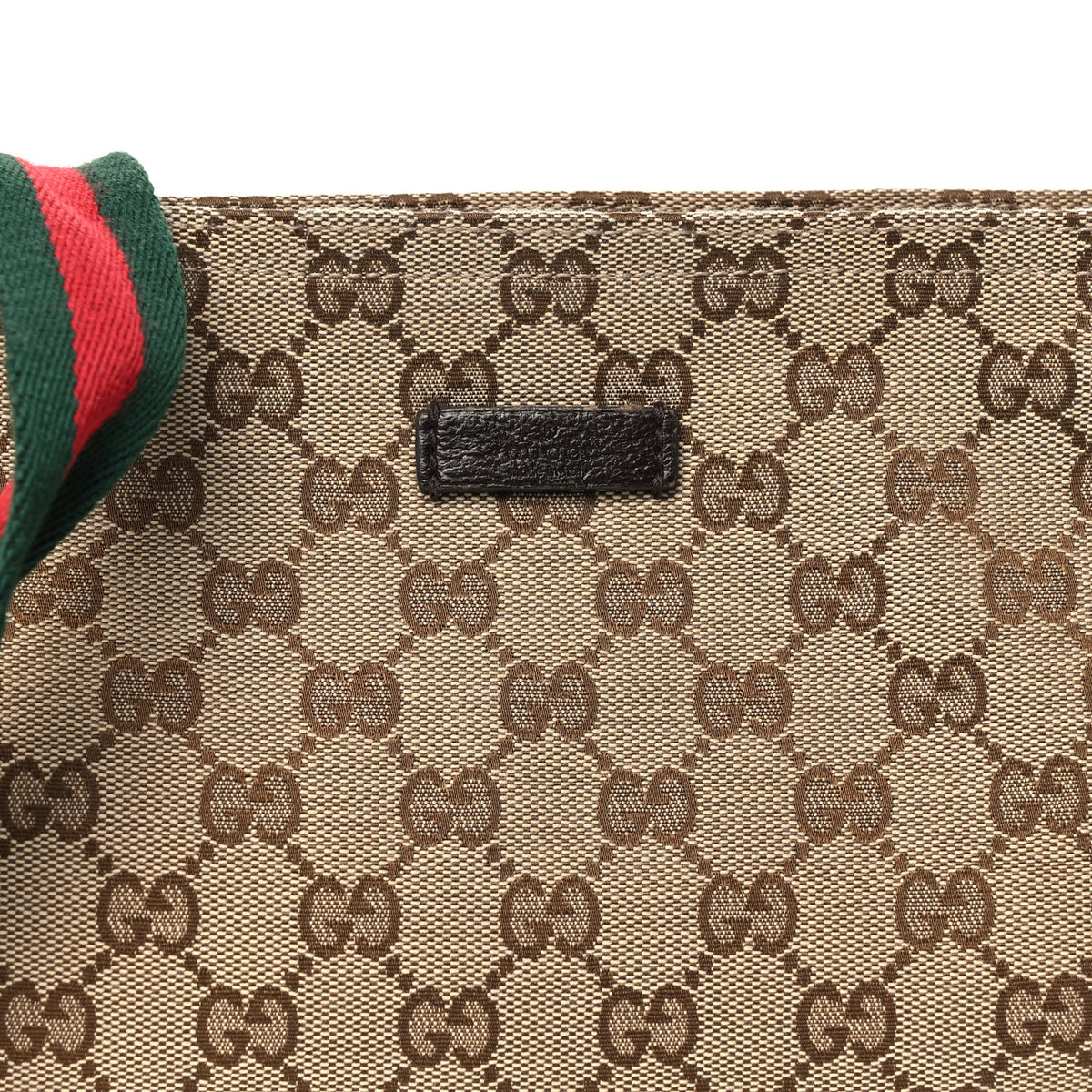 Monogram Web Small Flat Messenger Crossbody Dark Brown