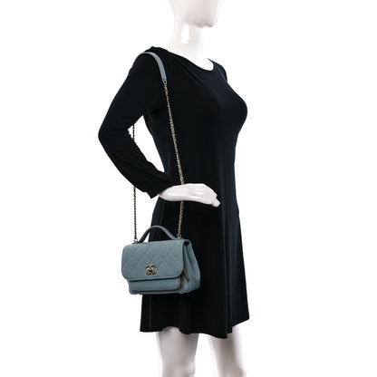 Chanel Caviar Quilted Small Business Affinity Flap Light Blue 2 of 9