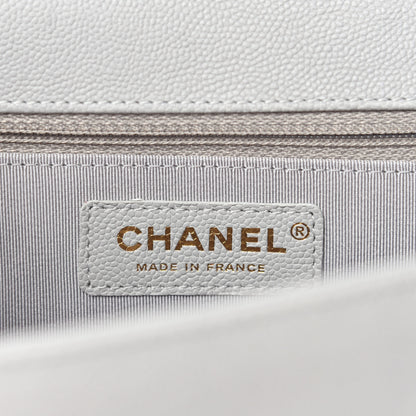 Chanel Caviar Quilted New Medium Boy Flap Grey 8 of 12
