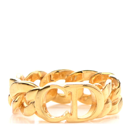 Christian Dior Metal Danseuse Etoile Chain Ring 54 7 Gold 1 of 4