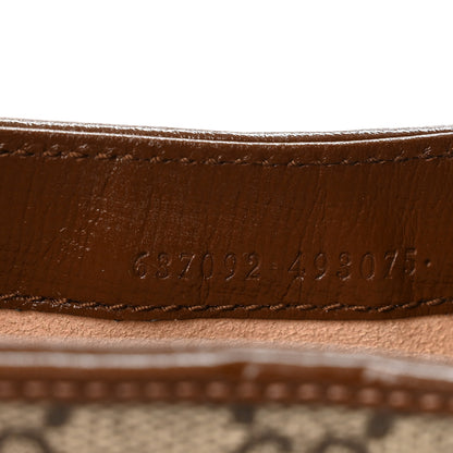 Gucci GG Supreme Monogram Azalea Calfskin Web Mini Jackie 1961 Hobo Beige Ebony Brown Sugar 7 of 11