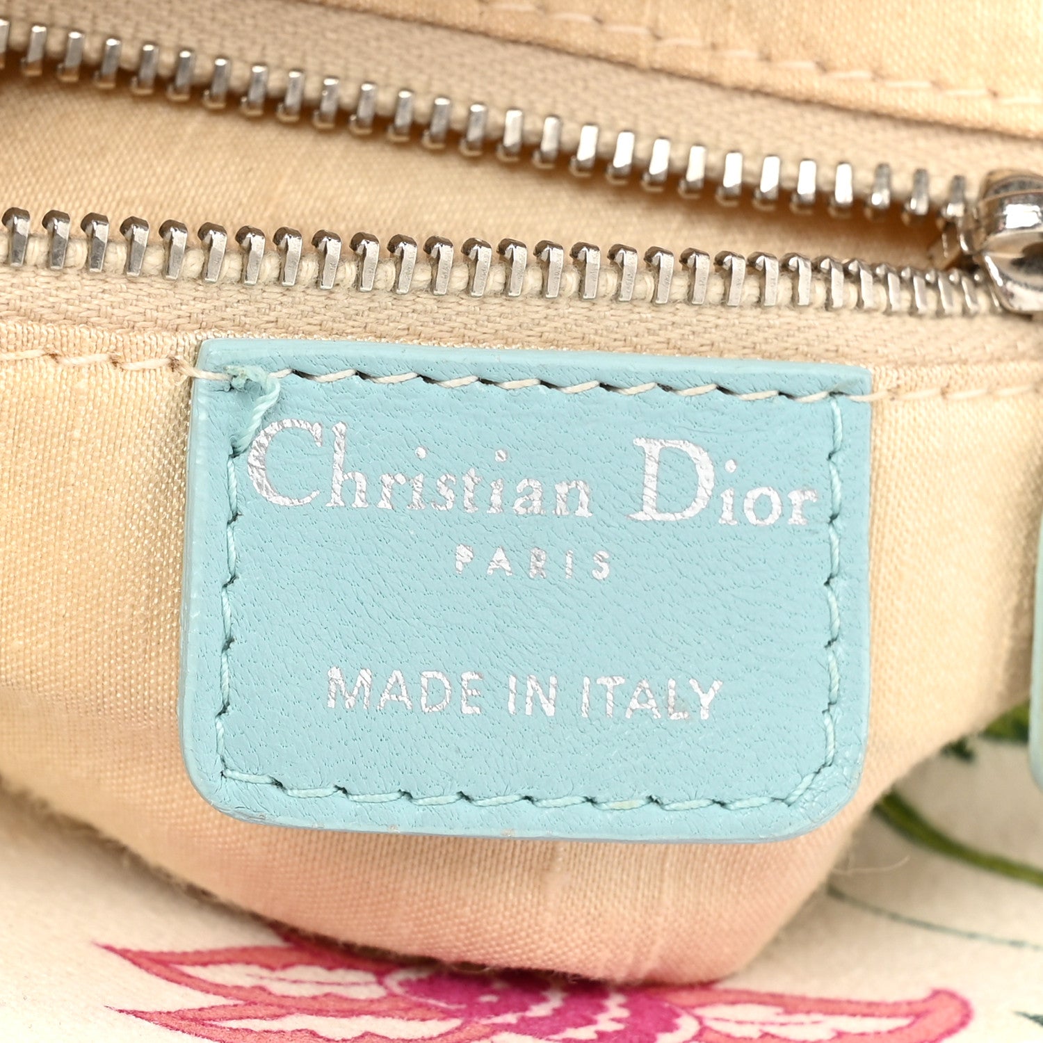 Christian Dior Canvas Cannage Floral Print Medium Lady Dior White Multicolor 6 of 19