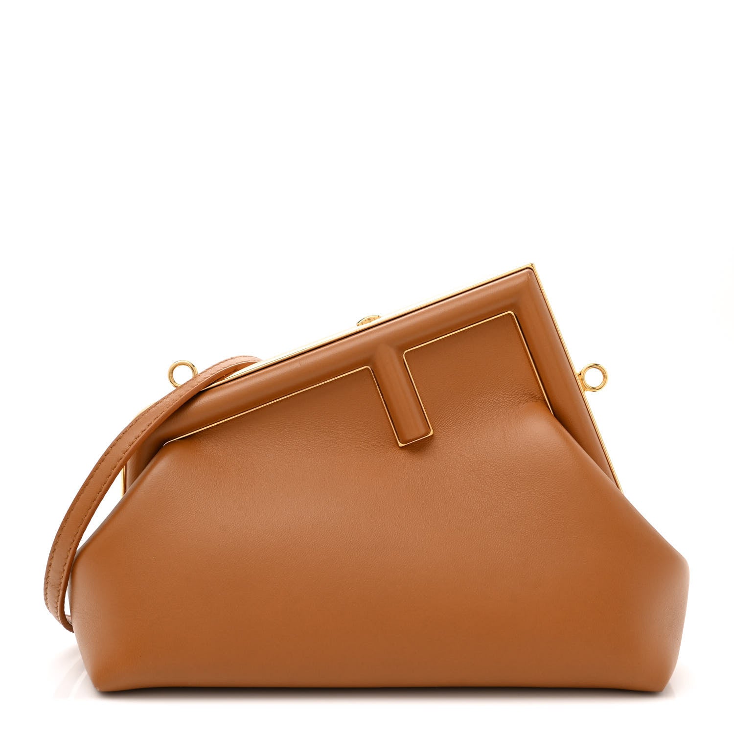 Fendi Shiny Nappa Small Fendi First Caramello 1 of 12