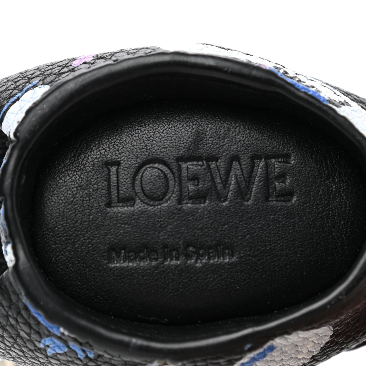 Loewe Calfskin Circus Print Elephant Coin Purse Bag Charm Key Holder Black Multicolor 6 of 6
