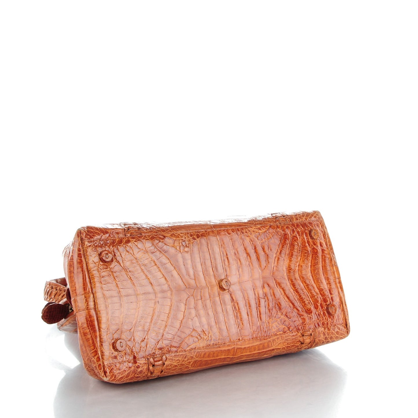 Crocodile Frame Bag Brown