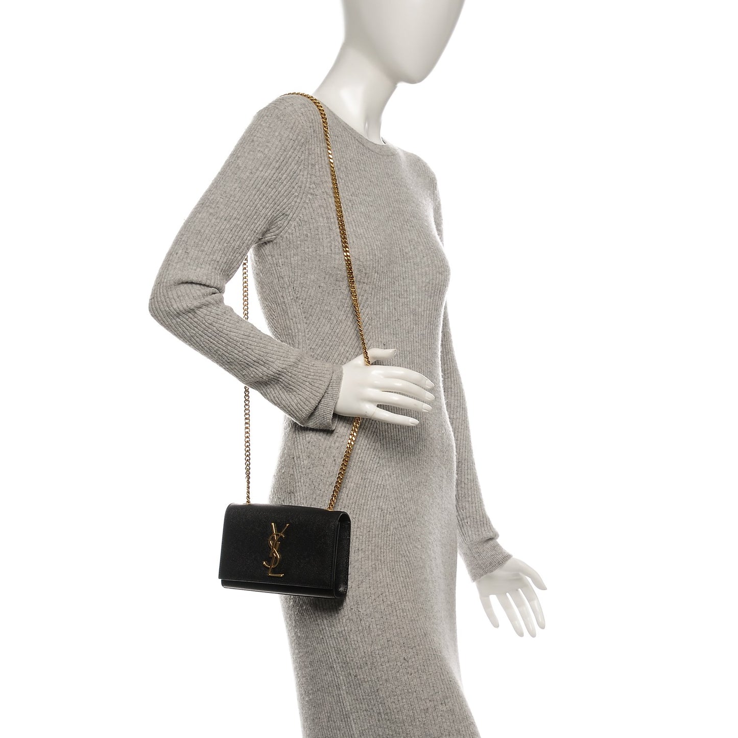 Grain De Poudre Small Monogram Kate Satchel Black