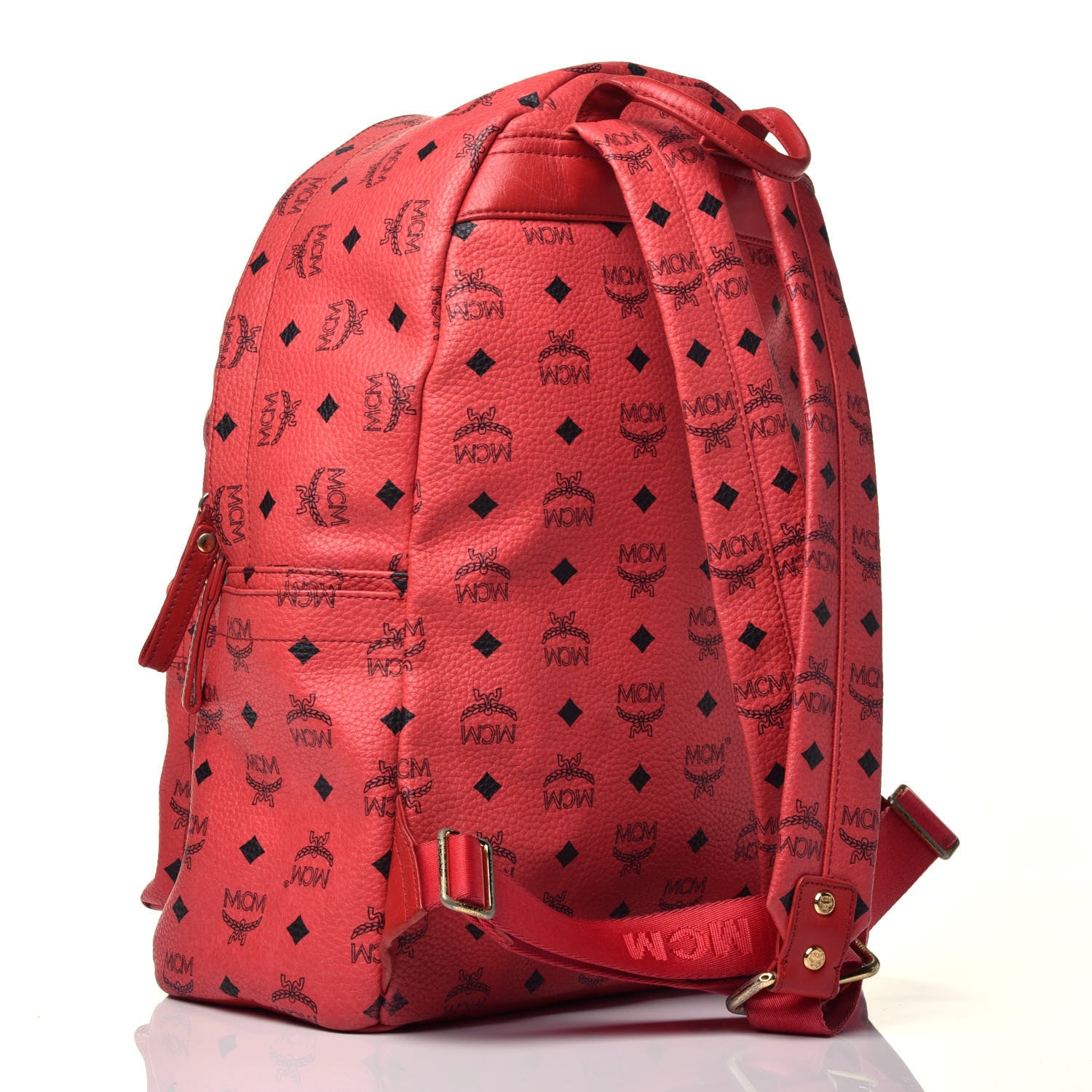 MCM Visetos Medium Sprinkle Stud Stark Backpack Corail 2 of 8