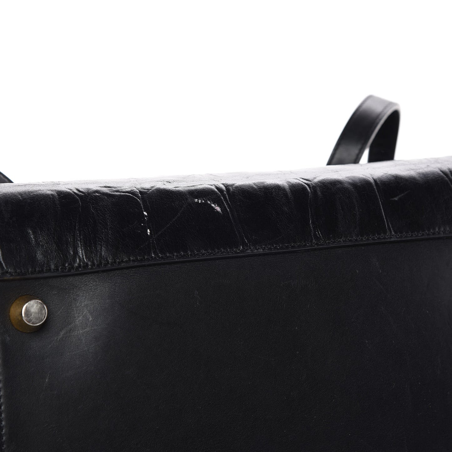 Calfskin Crocodile Embossed Small Belt Bag Black
