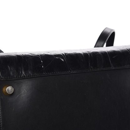 Celine Calfskin Crocodile Embossed Small Belt Bag Black 10 of 18