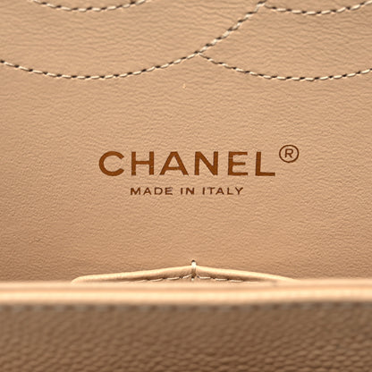 Chanel Cavia Quilted Jumbo Double Flap Beige 6 of 11