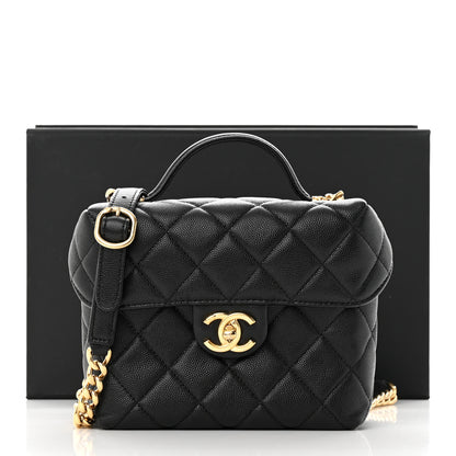 Chanel Caviar Quilted Handy Box Vanity Case Black 11 of 11