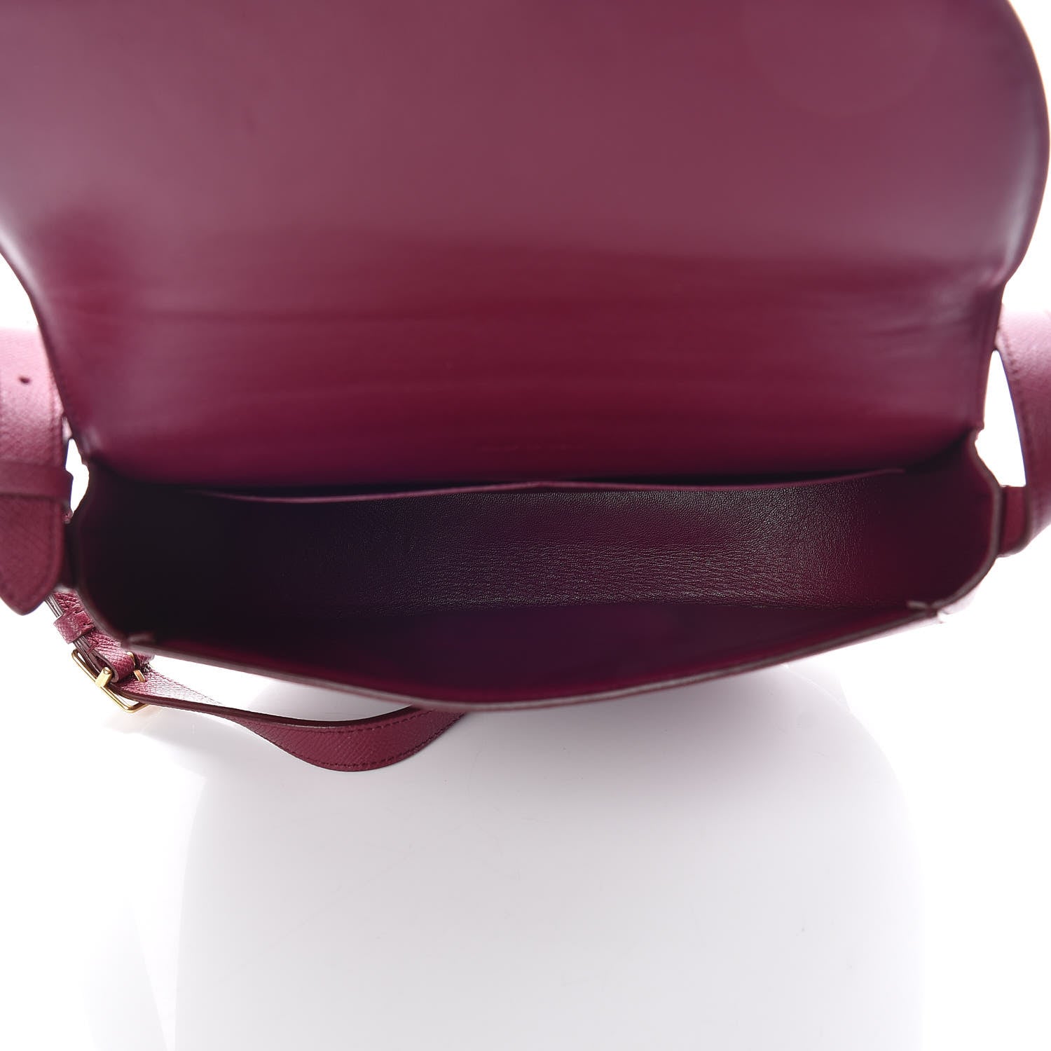 Celine Grained Calfskin Medium Trotteur Plum 5 of 9