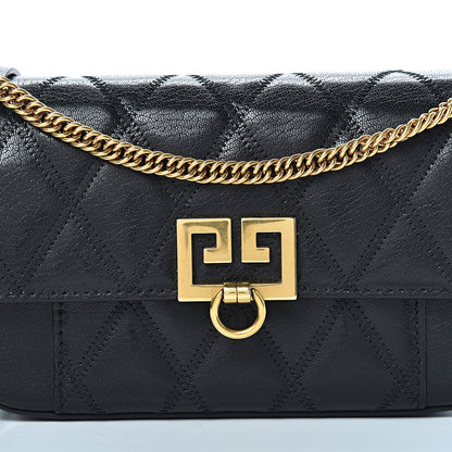 Givenchy Goatskin Quilted GV3 Mini Pocket Convertible Bag Black 7 of 13