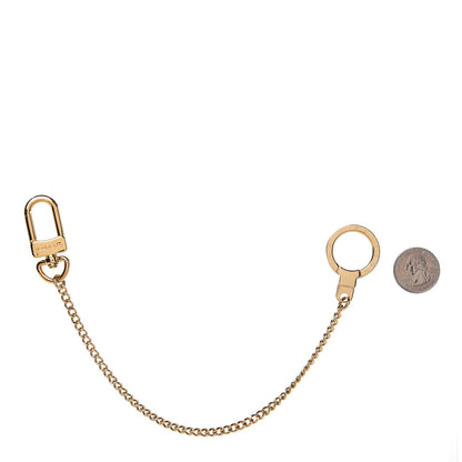 Louis Vuitton Metal Pochette Extender Key Ring Chain Gold 2 of 3