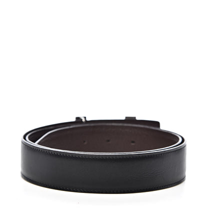 Hermes Box Togo 32mm Quizz H Belt 90 Black Chocolate 3 of 8