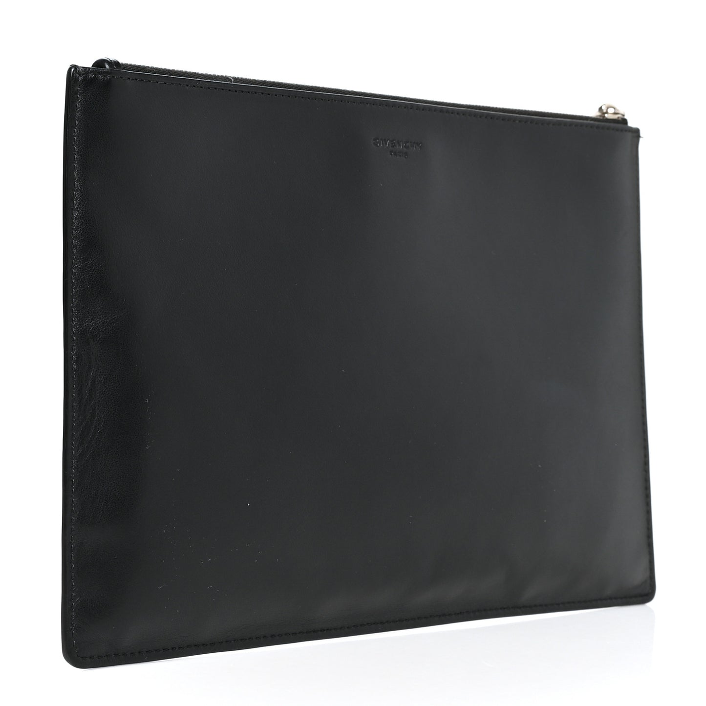 Calfskin Bambi Print Medium Cosmetic Pouch Black