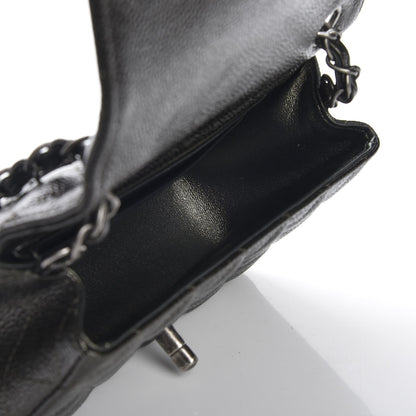 Chanel Caviar Quilted Mini Rectangular Flap Dark Charcoal 5 of 8