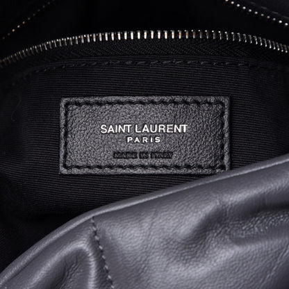 Saint Laurent Lambskin Quilted Small Loulou Puffer Monogram Chain Satchel Concrete 5 of 9