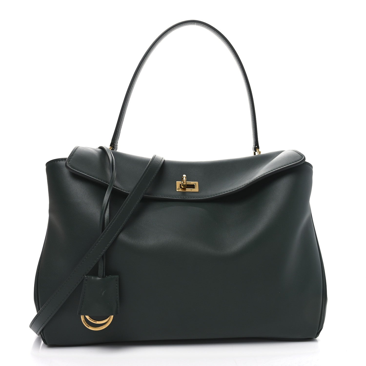 Balenciaga Natural Smooth Calfskin Medium Rodeo Top Handle Handbag Pine Green 1 of 9