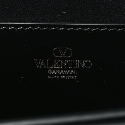 Valentino Garavani Smooth Calfskin Enamel Tonal Small Rockstud23 Shoulder Bag Black 6 of 9