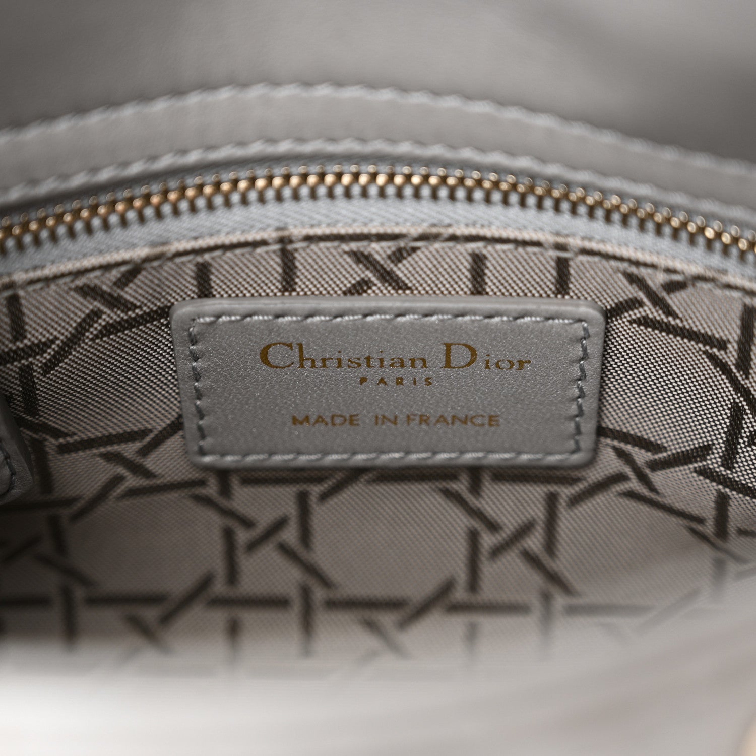 Christian Dior Lambskin Cannage Mini Lady Dior Gray Opaline 6 of 10