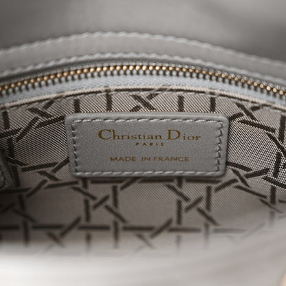 Christian Dior Lambskin Cannage Mini Lady Dior Gray Opaline 6 of 10