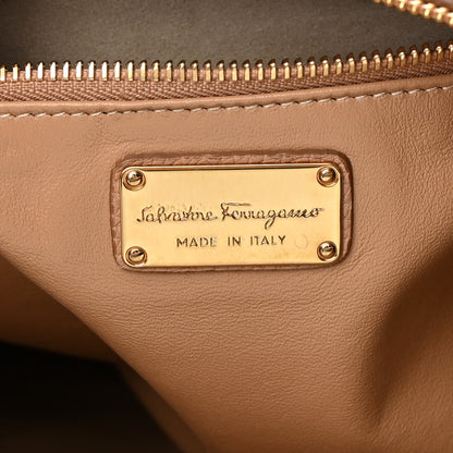 Salvatore Ferragamo Calfskin Fanisa Gancini Hobo Natural 6 of 16
