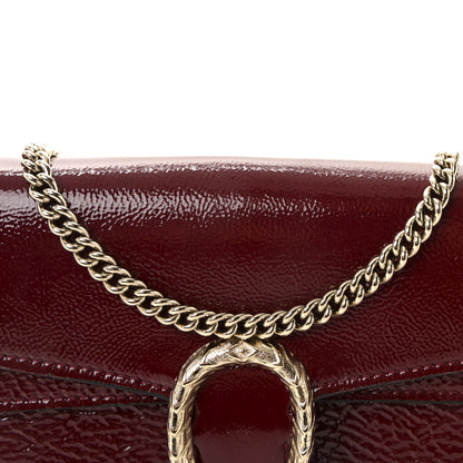 Gucci Crinkled Patent Mini Dionysus Shoulder Bag Rosso Ancora Red 7 of 9