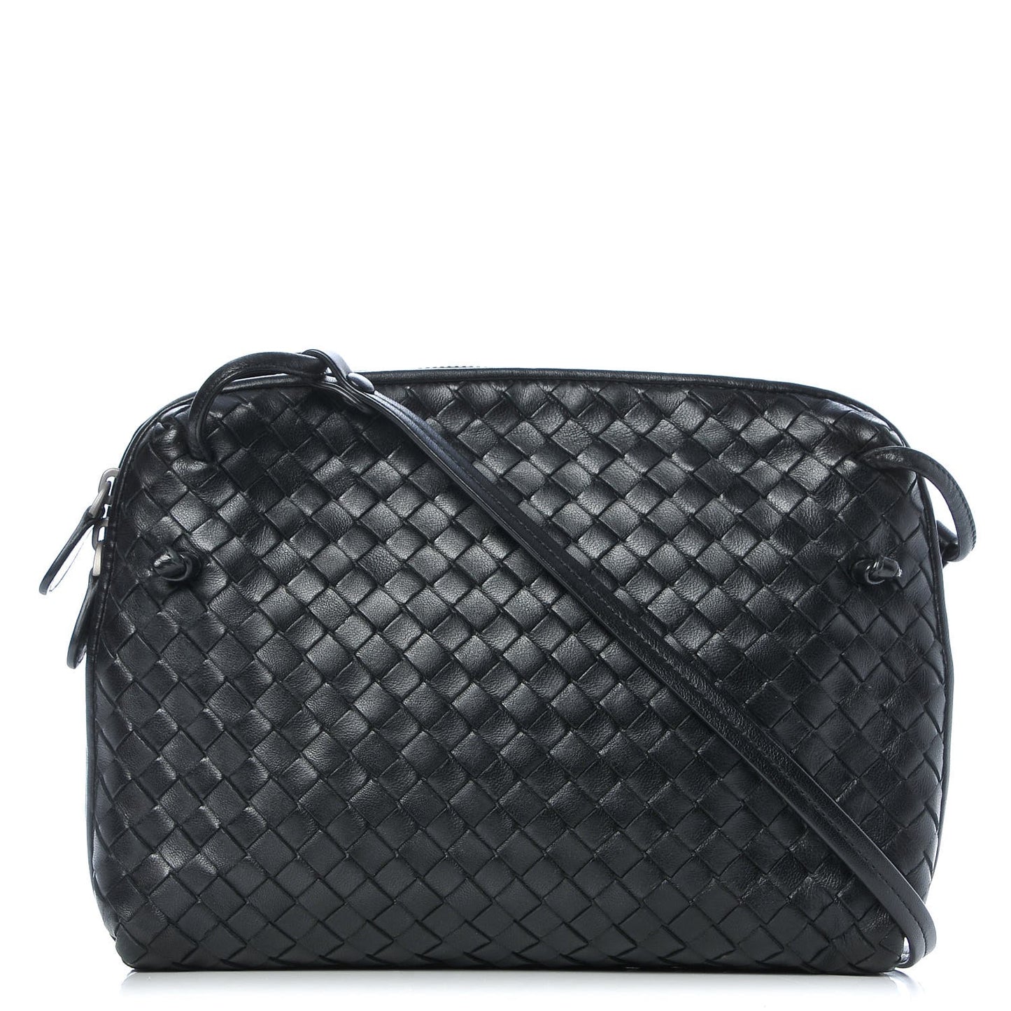 Nappa Intrecciato Pillow Crossbody Messenger Nero Black