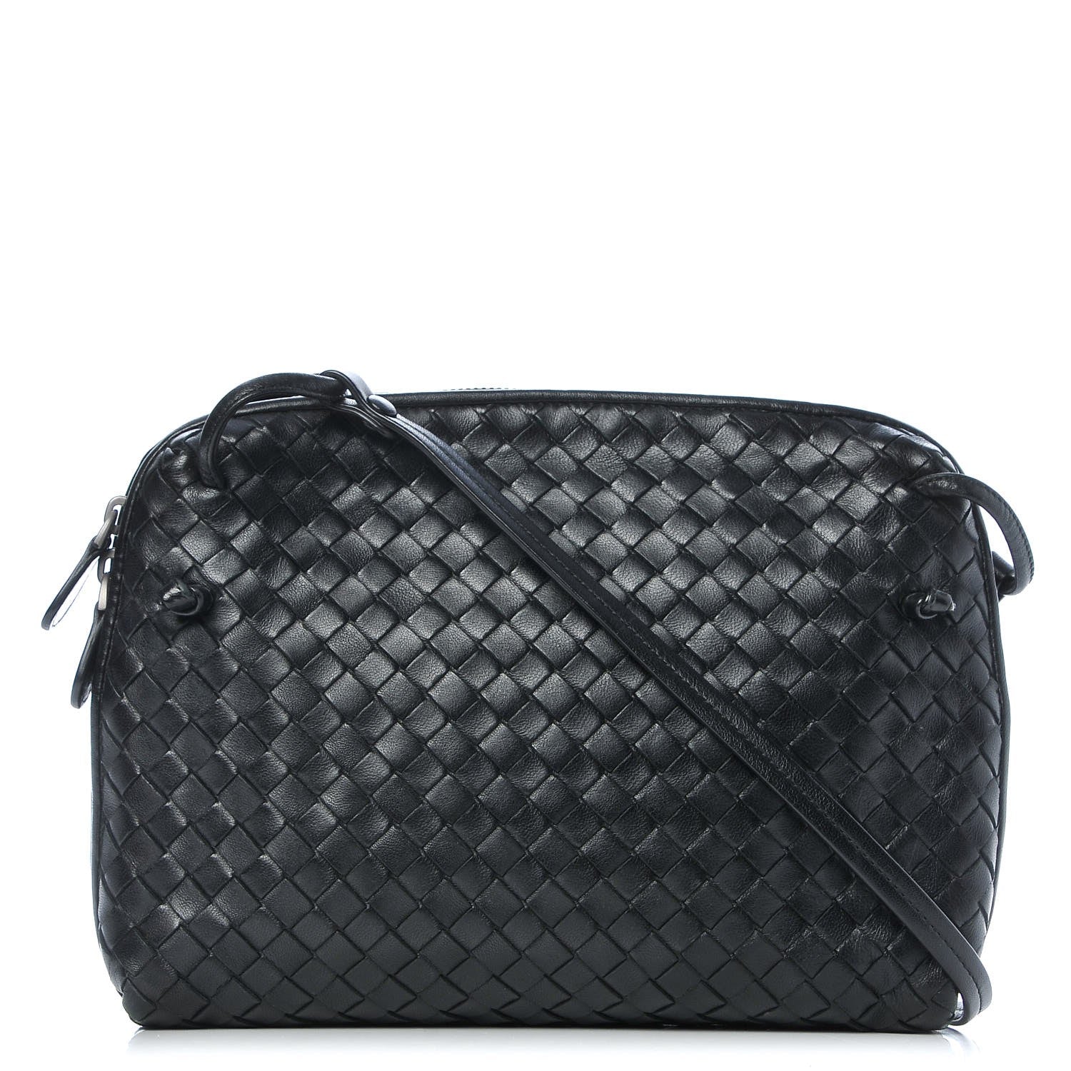 Bottega Veneta Nappa Intrecciato Pillow Crossbody Messenger Nero Black 1 of 7