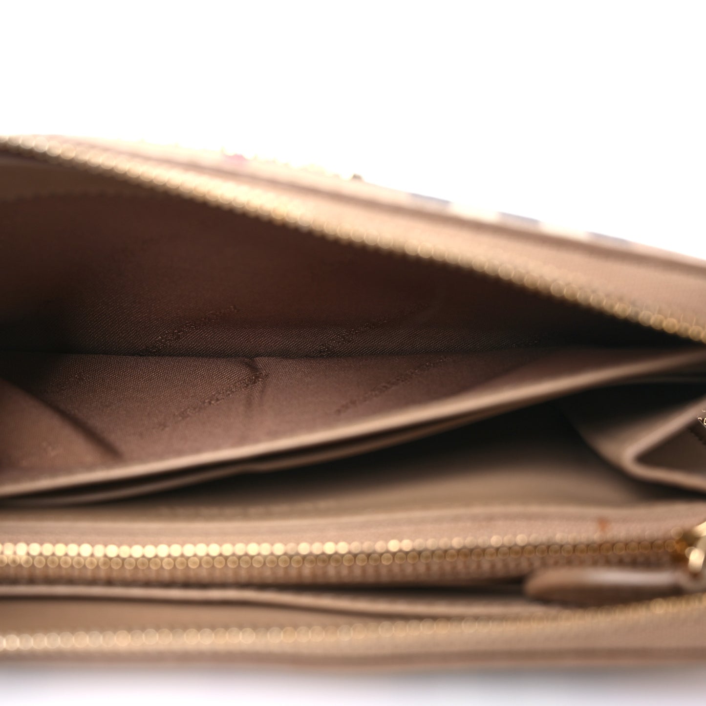 Haymarket Check Large Ziggy Zip Around Wallet Beige