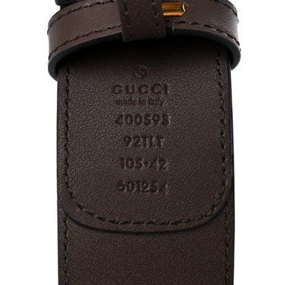 Gucci GG Supreme Monogram Matte Plutone Calfskin Double G 40mm Belt 105 42 Beige Ebony New Acero 4 of 4