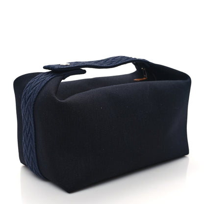 Hermes Canvas Large Bride-A-Brac Pouch Bleu Nuit 3 of 10