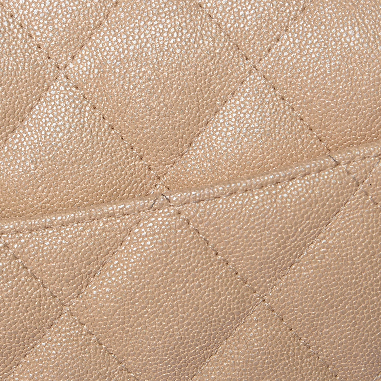 Chanel Iridescent Caviar Quilted Jumbo Double Flap Beige 19 of 26