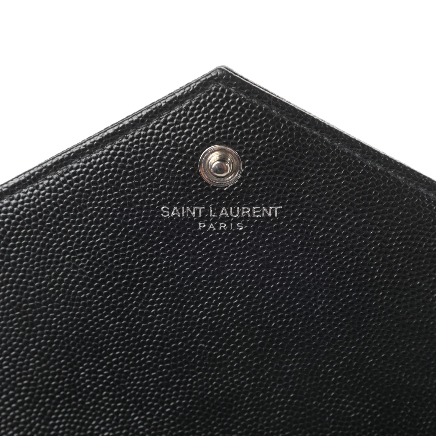 Grain De Poudre Matelasse Chevron Monogram Chain Wallet Black