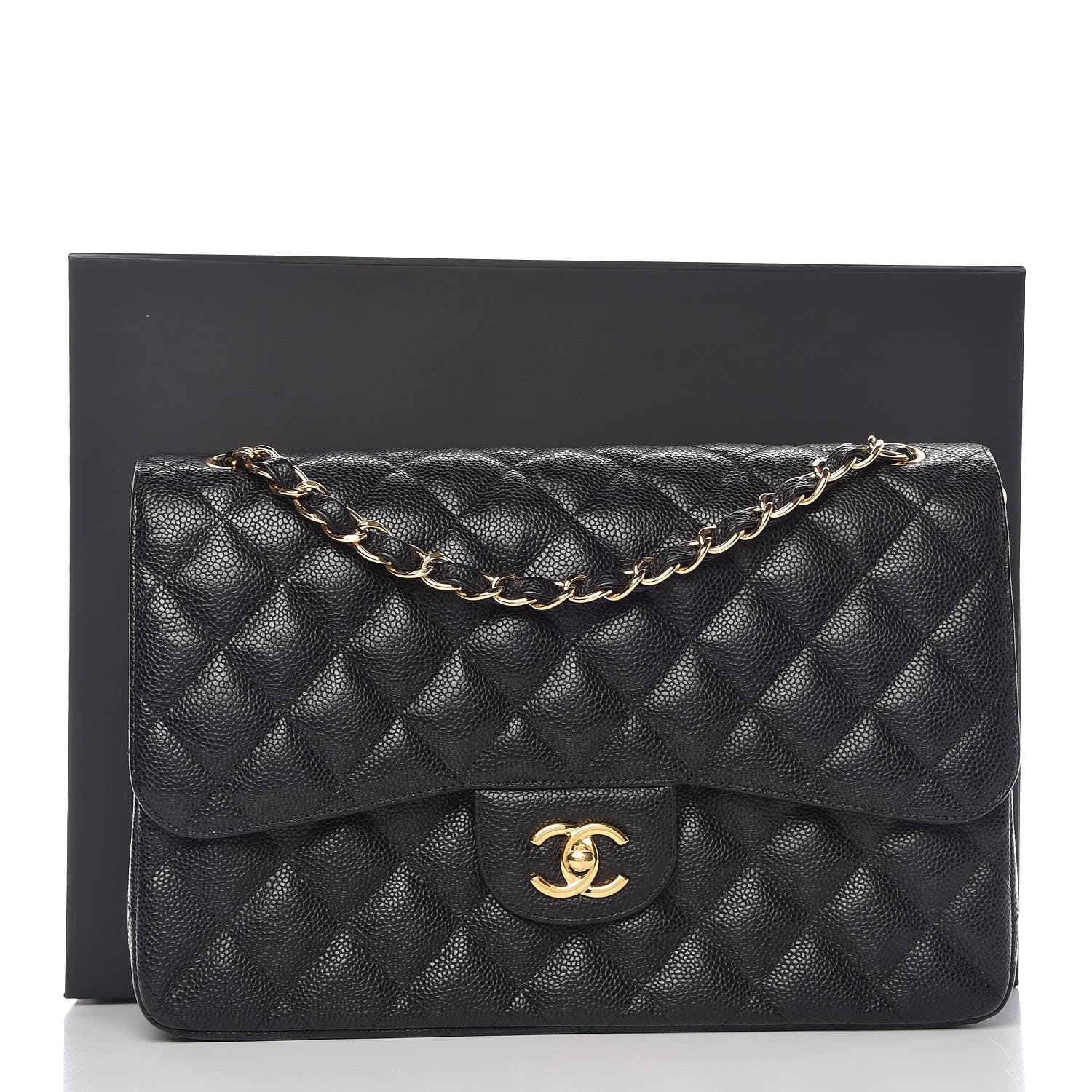 Chanel Caviar Quilted Jumbo Double Flap Black 11 of 11