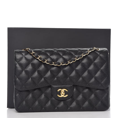 Chanel Caviar Quilted Jumbo Double Flap Black 11 of 11