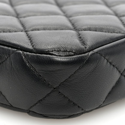 Chanel Lambskin Quilted Small Clutch With Chain Black 10 of 12