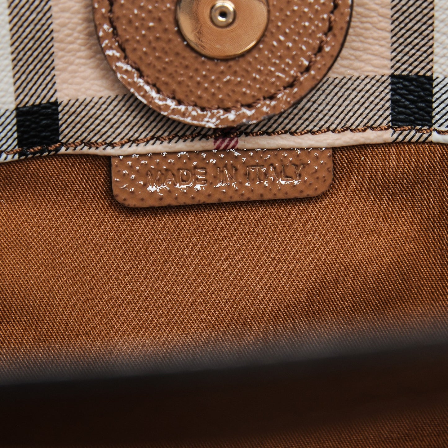 Haymarket Check Small Canterbury Tote Dark Sand