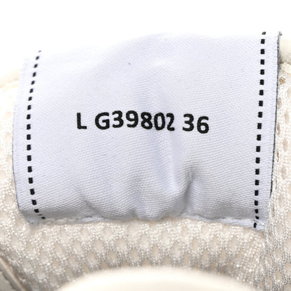 Chanel Suede Fabric Calfskin Womens CC Sneakers 36 Black White 9 of 10