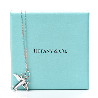 Tiffany Sterling Silver Airplane Pendant Necklace 6 of 6