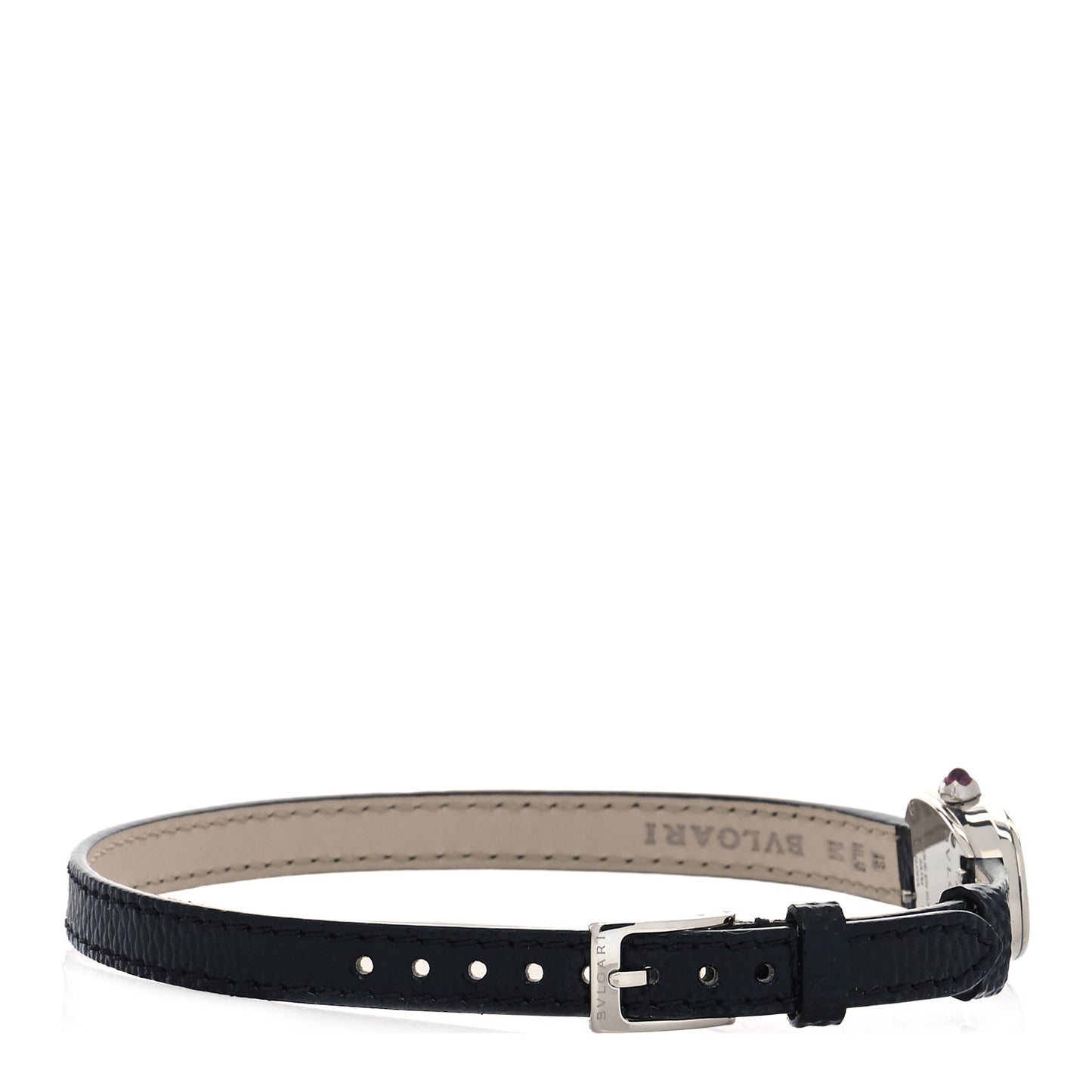 Stainless Steel Lizard 20mm Serpenti Double Wrap Quartz Watch Black