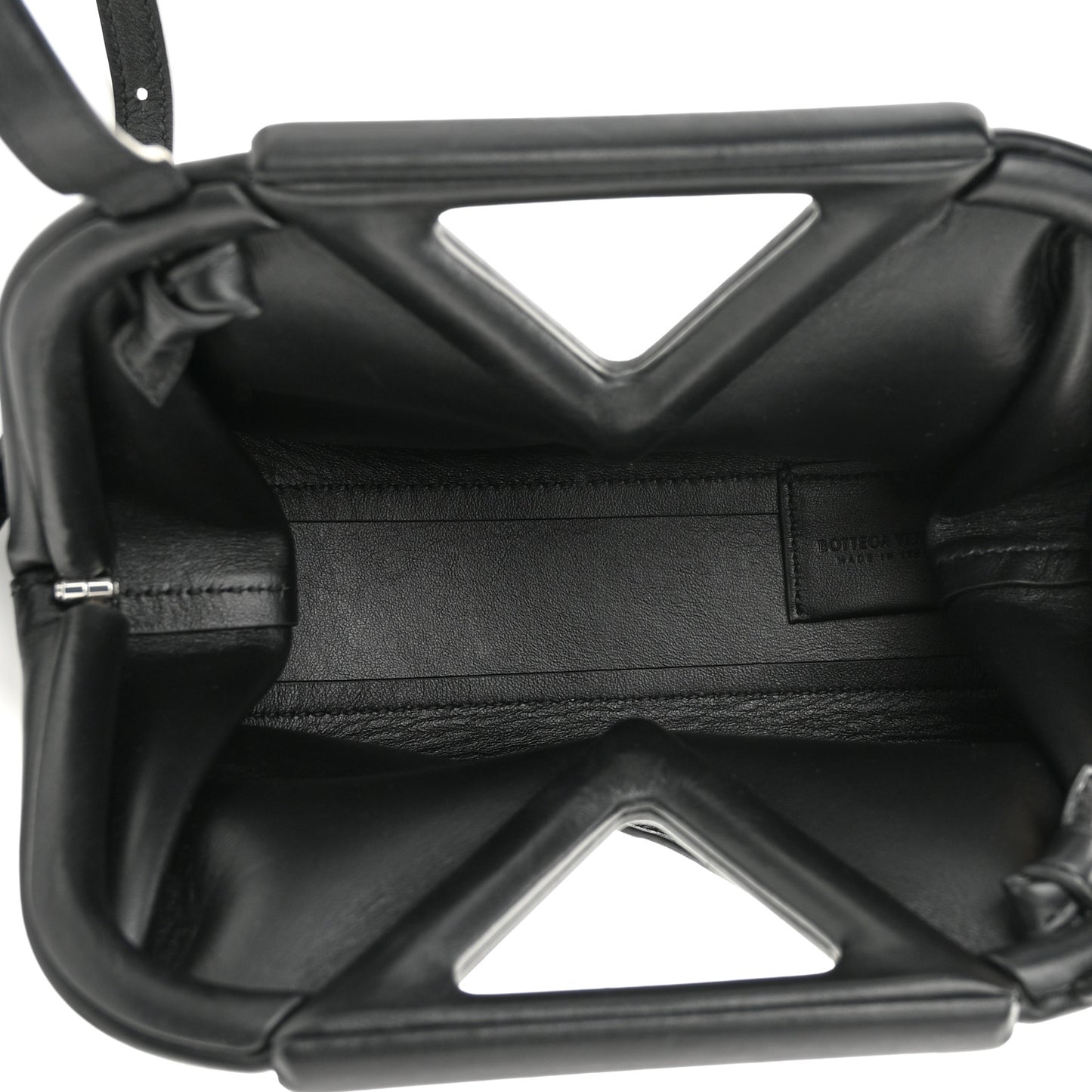 Calfskin Small The Point Triangle Bag Black