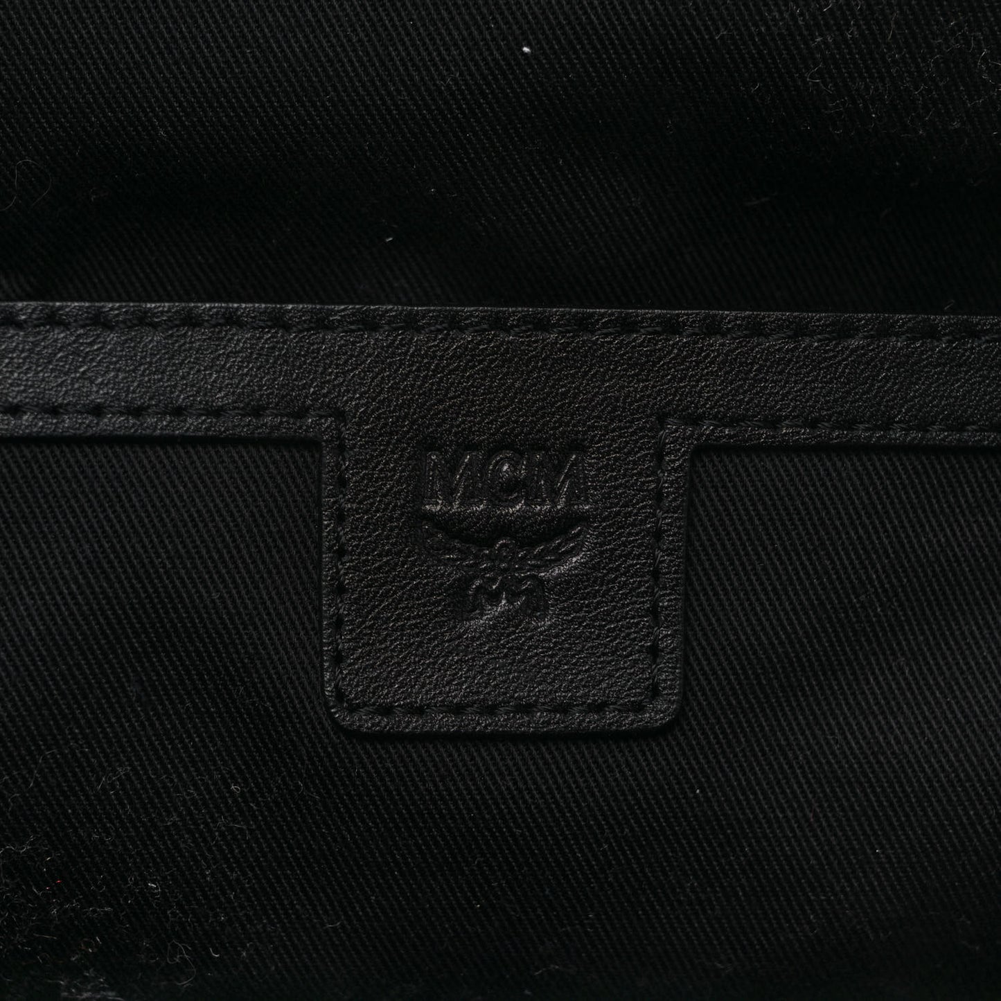 Shearling Stripe Logo Stark Backpack Black White