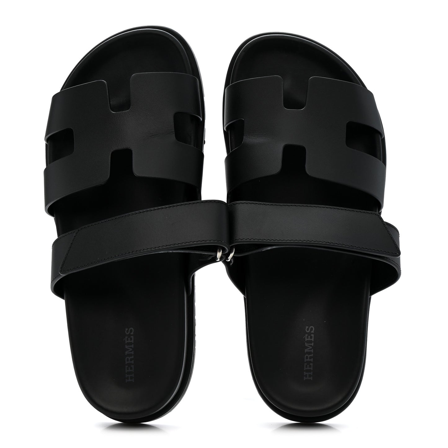 Calfskin Womens Chypre Sandals 38.5 Black