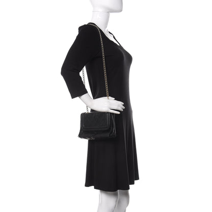 Chanel Lambskin Quilted Tassel Shoulder Flap Bag Black 2 of 14